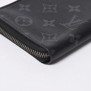 LOUIS VUITTON ルイヴィトン ジッピーウォレットヴェルティカル 長財布 モノグラムエクリプスキャンバス モノグラム ブラック シルバー金具 M62295 美品 中古 4a006643