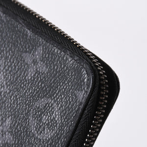 LOUIS VUITTON ルイヴィトン ジッピーウォレットヴェルティカル 長財布 モノグラムエクリプスキャンバス モノグラム ブラック シルバー金具 M62295 美品 中古 4a006643