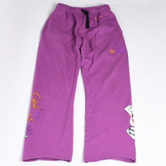 CHROME HEARTS クロムハーツ × MATTY BOY マッティボーイ 24AW WANT MORE NOT LESS スウェットパンツ サイズM パープル 美品 中古 4a000679