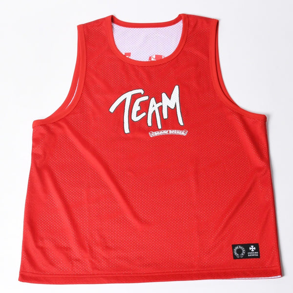 新品未使用 CHROME HEARTS クロムハーツ × MATTY BOY マッティボーイ PPO BSKTBL JERSE タンクトップ サイズL メッシュ レッド 中古 4a000671