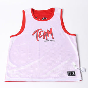 新品未使用 CHROME HEARTS クロムハーツ × MATTY BOY マッティボーイ PPO BSKTBL JERSE タンクトップ サイズL メッシュ レッド 中古 4a000671