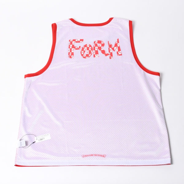 新品未使用 CHROME HEARTS クロムハーツ × MATTY BOY マッティボーイ PPO BSKTBL JERSE タンクトップ サイズL メッシュ レッド 中古 4a000671