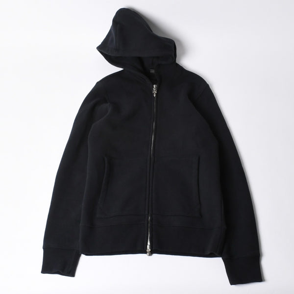 CHROME HEARTS Zip Up Hoodie Floral Parka Size M Leather Patch Black Good Condition Used 4a000690