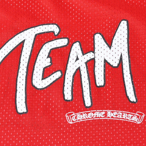 新品未使用 CHROME HEARTS クロムハーツ × MATTY BOY マッティボーイ PPO BSKTBL JERSE タンクトップ サイズL メッシュ レッド 中古 4a000671