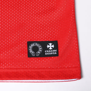 新品未使用 CHROME HEARTS クロムハーツ × MATTY BOY マッティボーイ PPO BSKTBL JERSE タンクトップ サイズL メッシュ レッド 中古 4a000671