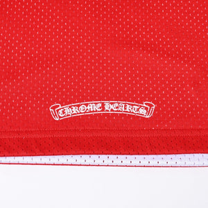 新品未使用 CHROME HEARTS クロムハーツ × MATTY BOY マッティボーイ PPO BSKTBL JERSE タンクトップ サイズL メッシュ レッド 中古 4a000671