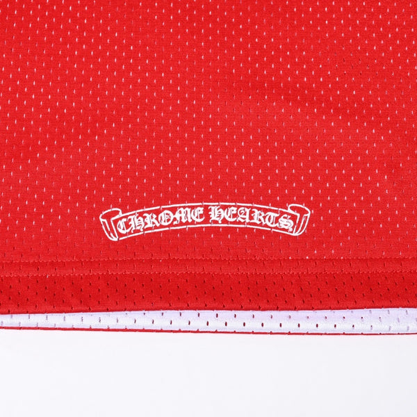 新品未使用 CHROME HEARTS クロムハーツ × MATTY BOY マッティボーイ PPO BSKTBL JERSE タンクトップ サイズL メッシュ レッド 中古 4a000671