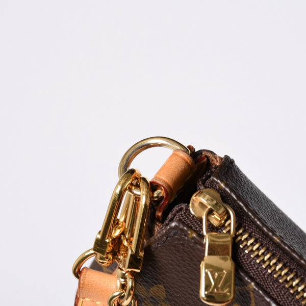 極美品 LOUIS VUITTON ルイヴィトン エヴァ ショルダーバッグ M95567 モノグラム ブラウン ゴールド金具 中古 4a000594