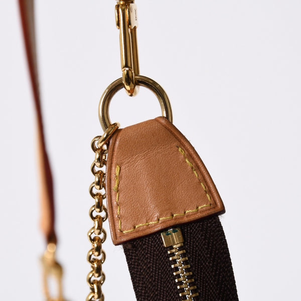 極美品 LOUIS VUITTON ルイヴィトン エヴァ ショルダーバッグ M95567 モノグラム ブラウン ゴールド金具 中古 4a000594