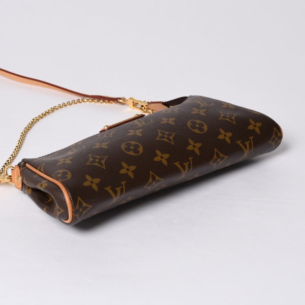 極美品 LOUIS VUITTON ルイヴィトン エヴァ ショルダーバッグ M95567 モノグラム ブラウン ゴールド金具 中古 4a000594