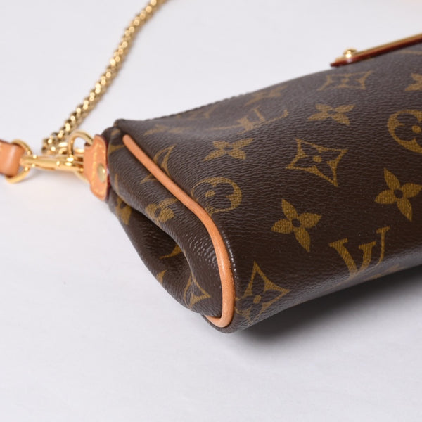 極美品 LOUIS VUITTON ルイヴィトン エヴァ ショルダーバッグ M95567 モノグラム ブラウン ゴールド金具 中古 4a000594