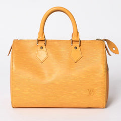 LOUIS VUITTON ルイヴィトン スピーディ25 ハンドバッグ ボストンバッグ M43019 エピレザー タッシリーイエロー ゴールド金具 美品 中古 4a000800