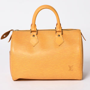 LOUIS VUITTON ルイヴィトン スピーディ25 ハンドバッグ ボストンバッグ M43019 エピレザー タッシリーイエロー ゴールド金具 美品 中古 4a000800