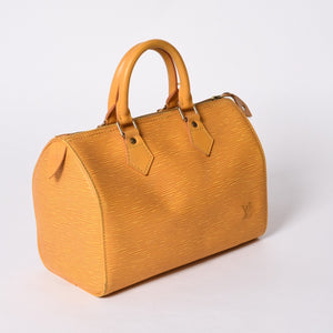 LOUIS VUITTON ルイヴィトン スピーディ25 ハンドバッグ ボストンバッグ M43019 エピレザー タッシリーイエロー ゴールド金具 美品 中古 4a000800