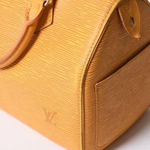 LOUIS VUITTON ルイヴィトン スピーディ25 ハンドバッグ ボストンバッグ M43019 エピレザー タッシリーイエロー ゴールド金具 美品 中古 4a000800