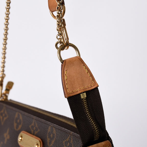 LOUIS VUITTON Eva Shoulder Bag M95567 Monogram Brown Gold Hardware Good Condition Used 4a000595