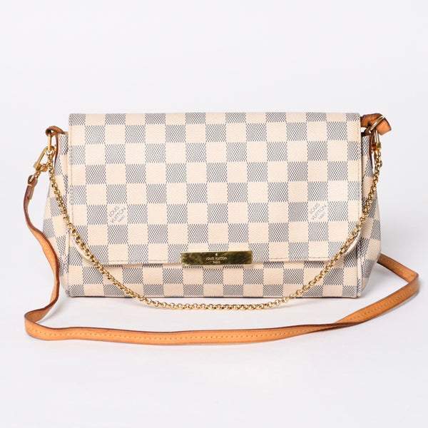 LOUIS VUITTON ルイヴィトン ショルダーバッグ ダミエアズール フェイボリットMM ダミエキャンバス N41275 美品 中古 4a000807