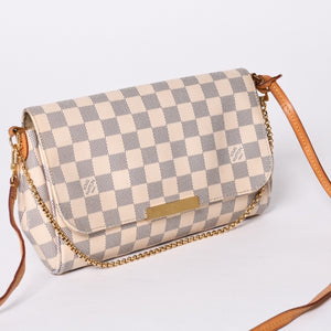 LOUIS VUITTON ルイヴィトン ショルダーバッグ ダミエアズール フェイボリットMM ダミエキャンバス N41275 美品 中古 4a000807
