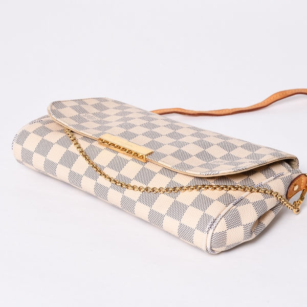 LOUIS VUITTON ルイヴィトン ショルダーバッグ ダミエアズール フェイボリットMM ダミエキャンバス N41275 美品 中古 4a000807