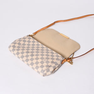 LOUIS VUITTON ルイヴィトン ショルダーバッグ ダミエアズール フェイボリットMM ダミエキャンバス N41275 美品 中古 4a000807