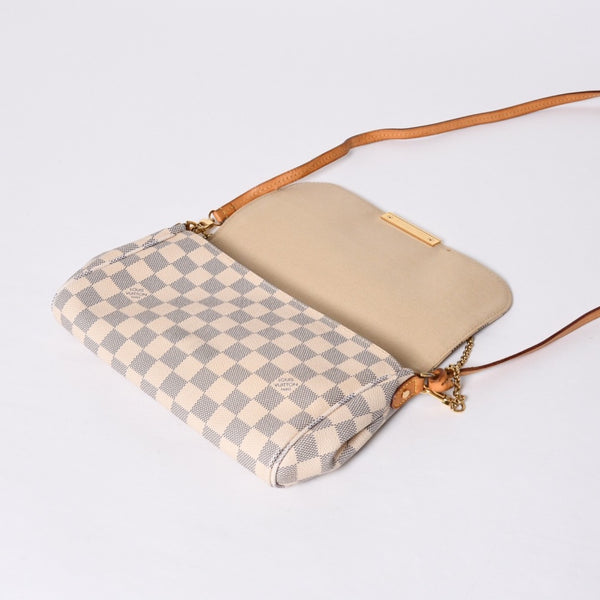 LOUIS VUITTON ルイヴィトン ショルダーバッグ ダミエアズール フェイボリットMM ダミエキャンバス N41275 美品 中古 4a000807