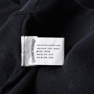 CHROME HEARTS Zip Up Hoodie Floral Parka Size M Leather Patch Black Good Condition Used 4a000690