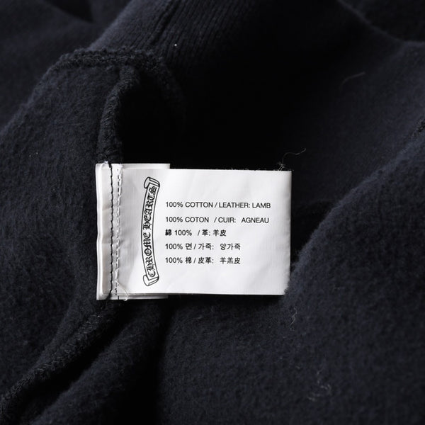 CHROME HEARTS Zip Up Hoodie Floral Parka Size M Leather Patch Black Good Condition Used 4a000690