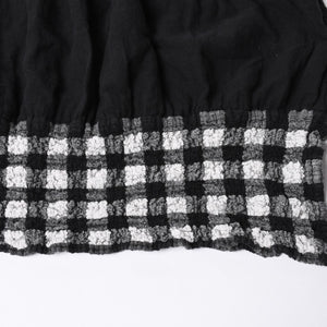 極美品 ISSEY MIYAKE me イッセイミヤケ ミー ワンピース プリーツ ホワイト ブラック MI42FR622 ポリエステル サイズF 中古 4a014077