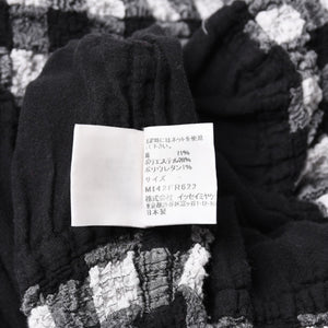 極美品 ISSEY MIYAKE me イッセイミヤケ ミー ワンピース プリーツ ホワイト ブラック MI42FR622 ポリエステル サイズF 中古 4a014077