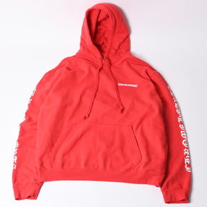 CHROME HEARTS Scroll Label Print Hoodie Men's size:XL Red Good Condition Used 4a000682