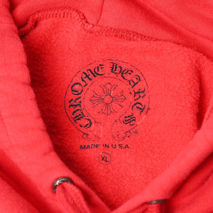 CHROME HEARTS Scroll Label Print Hoodie Men's size:XL Red Good Condition Used 4a000682