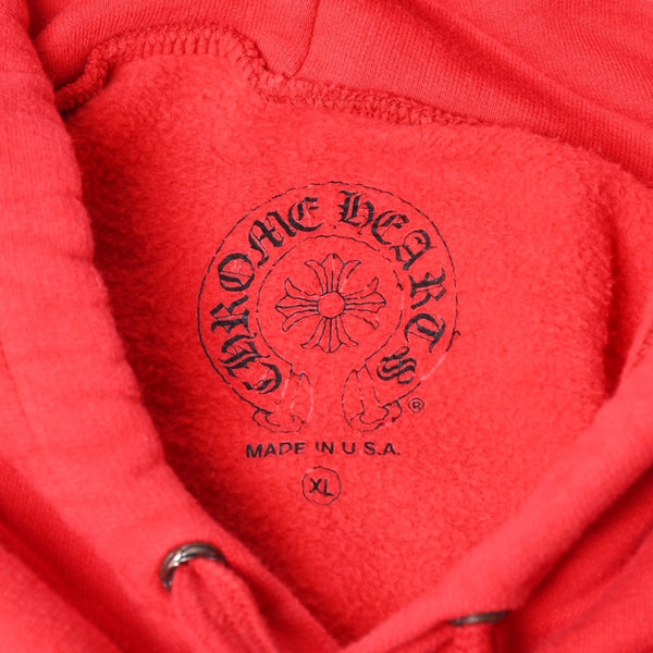 CHROME HEARTS Scroll Label Print Hoodie Men's size:XL Red Good Condition Used 4a000682