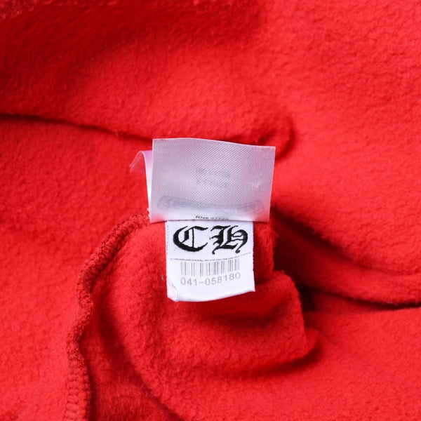 CHROME HEARTS Scroll Label Print Hoodie Men's size:XL Red Good Condition Used 4a000682