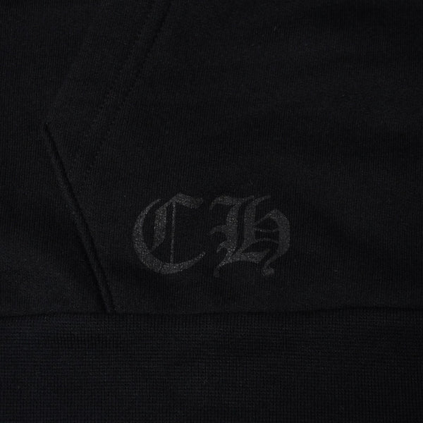 New and unused CHROME HEARTS Zip Up Black Gold Parka Size L Dagger Zip Old English Logo Used 4a000680
