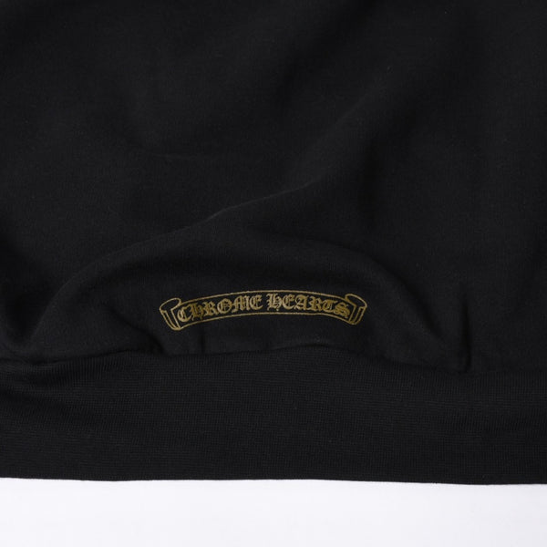 New and unused CHROME HEARTS Zip Up Black Gold Parka Size L Dagger Zip Old English Logo Used 4a000680