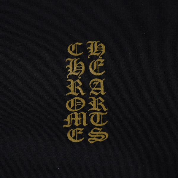 New and unused CHROME HEARTS Zip Up Black Gold Parka Size L Dagger Zip Old English Logo Used 4a000681