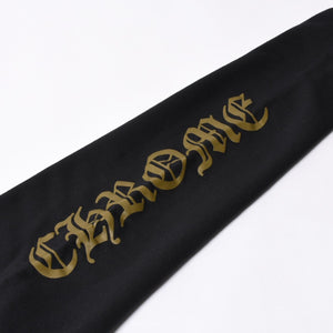 New and unused CHROME HEARTS Zip Up Black Gold Parka Size L Dagger Zip Old English Logo Used 4a000681