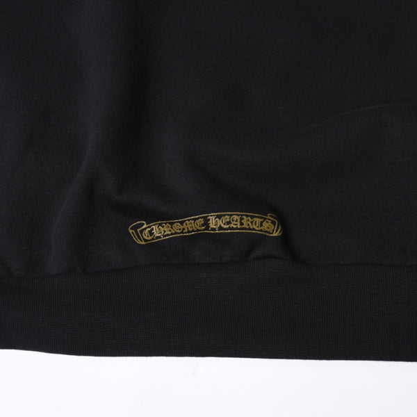 New and unused CHROME HEARTS Zip Up Black Gold Parka Size L Dagger Zip Old English Logo Used 4a000681