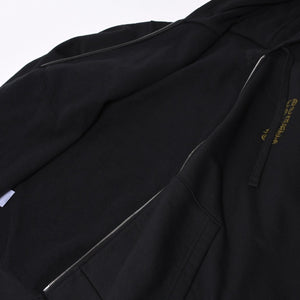 New and unused CHROME HEARTS Zip Up Black Gold Parka Size L Dagger Zip Old English Logo Used 4a000681
