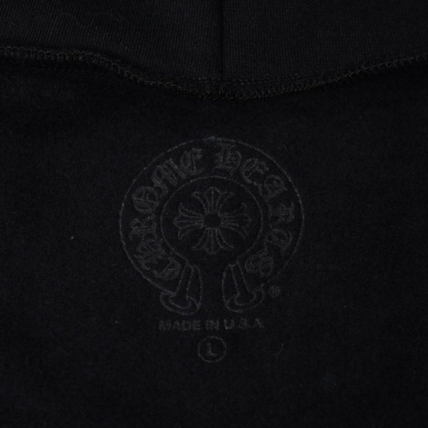 New and unused CHROME HEARTS Zip Up Black Gold Parka Size L Dagger Zip Old English Logo Used 4a000681