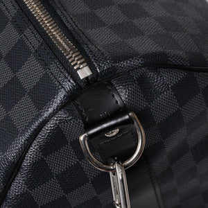 Very good condition LOUIS VUITTON Keepall Bandouliere 55 Boston bag N41413 Damier Graphite Black Used 4a000669