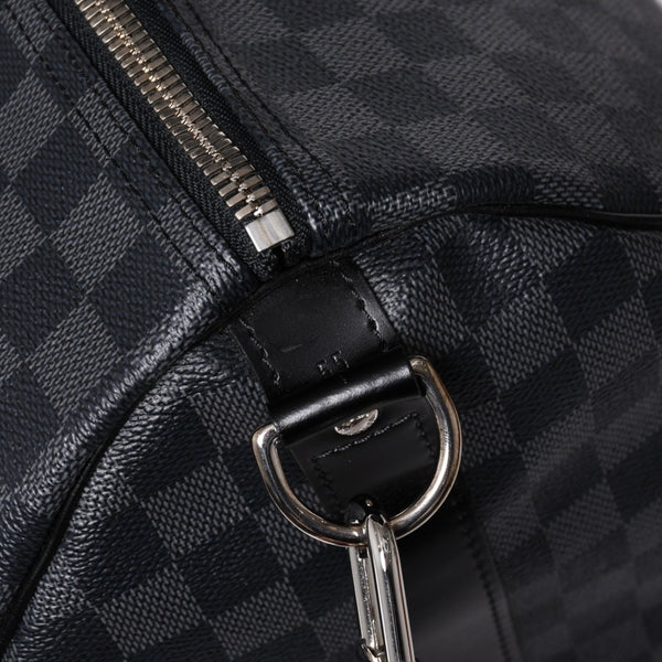Very good condition LOUIS VUITTON Keepall Bandouliere 55 Boston bag N41413 Damier Graphite Black Used 4a000669