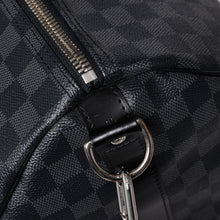 画像をギャラリービューアに読み込む, 極美品 LOUIS VUITTON ルイヴィトン キーポルバンドリエール55 ボストンバッグ N41413 ダミエグラフィット ブラック 中古 4a000669