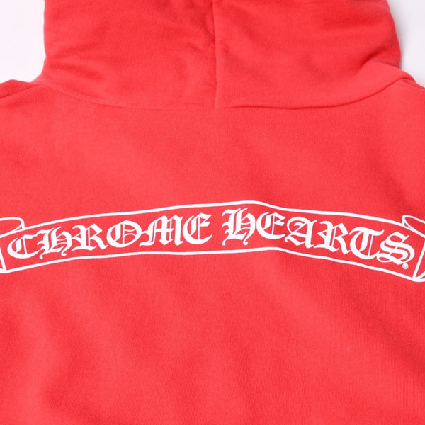 CHROME HEARTS Scroll Label Print Hoodie Men's size:XL Red Good Condition Used 4a000682