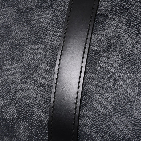 Very good condition LOUIS VUITTON Keepall Bandouliere 55 Boston bag N41413 Damier Graphite Black Used 4a000669