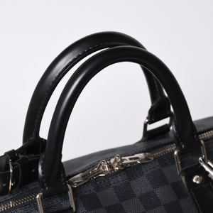 Very good condition LOUIS VUITTON Keepall Bandouliere 55 Boston bag N41413 Damier Graphite Black Used 4a000669