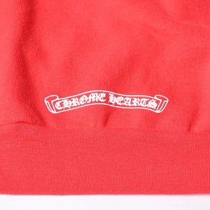 CHROME HEARTS Scroll Label Print Hoodie Men's size:XL Red Good Condition Used 4a000682