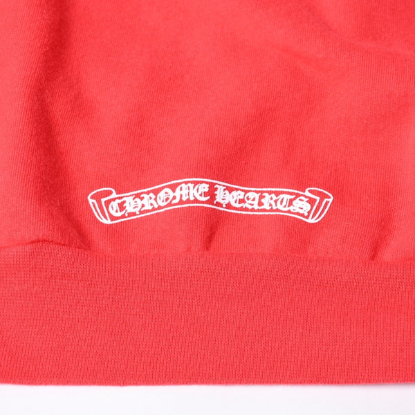 CHROME HEARTS Scroll Label Print Hoodie Men's size:XL Red Good Condition Used 4a000682
