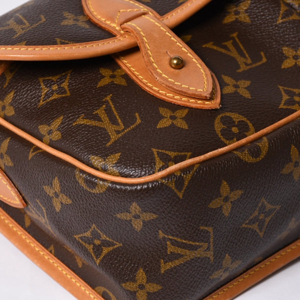 LOUIS VUITTON Jinbeer MM Monogram M42247 Shoulder bag Brown Gold hardware Good condition Used 4a000725