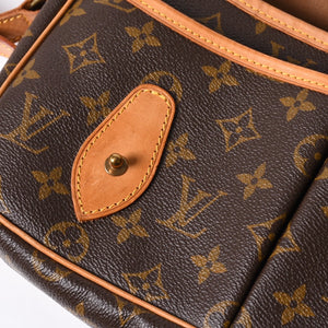 LOUIS VUITTON Jinbeer MM Monogram M42247 Shoulder bag Brown Gold hardware Good condition Used 4a000725